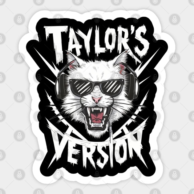 death metal taylors cat version Sticker by Aldrvnd